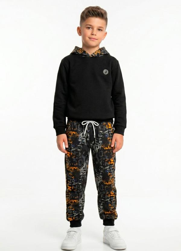 Rosa Azul - Conjunto Infantil Inverno Grafite Preto