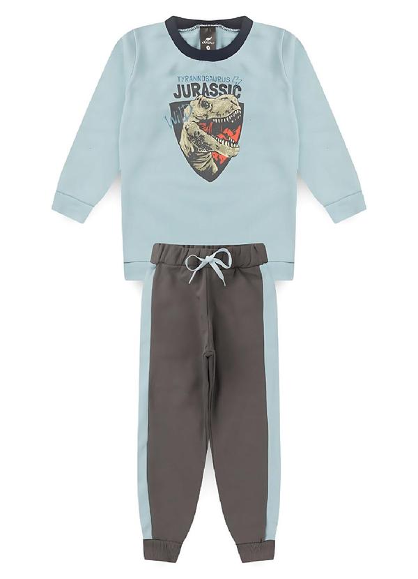 Rosa Azul - Conjunto Infantil Inverno Jurassic Azul Claro