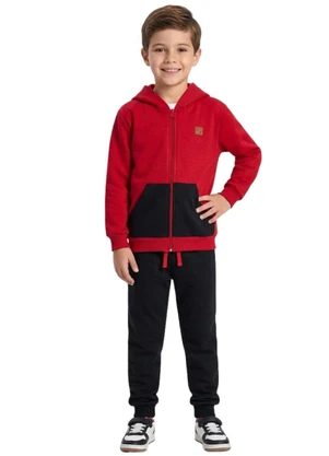 Rosa Azul - Conjunto Infantil Inverno Kangulu Vermelho - ROSA AZUL