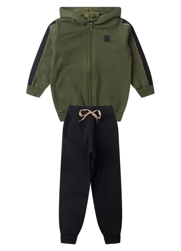 Rosa Azul - Conjunto Infantil Inverno Liso Kangulu  Verde