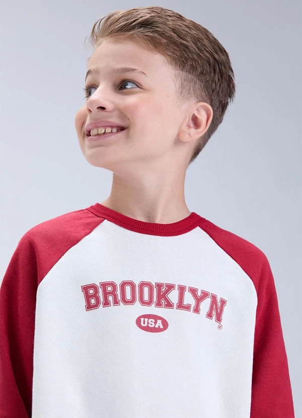 Vida Costeira - Conjunto Infantil Inverno Moletom Brooklyn Bordo 2