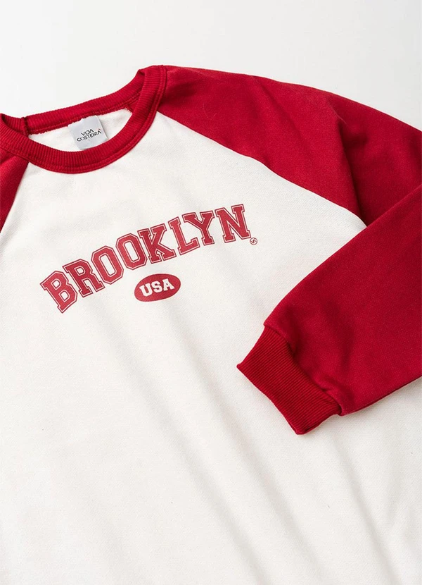 Vida Costeira - Conjunto Infantil Inverno Moletom Brooklyn Bordo 6
