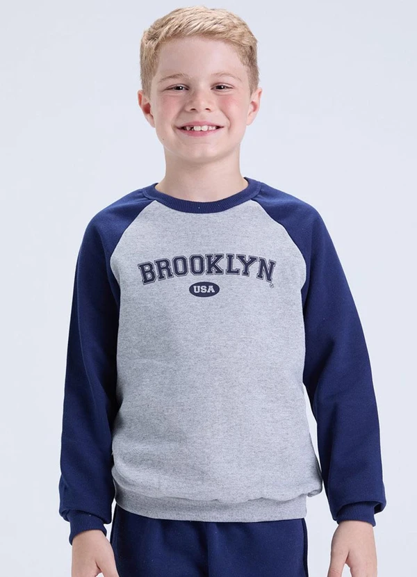 Vida Costeira - Conjunto Infantil Inverno Moletom Marinho 2