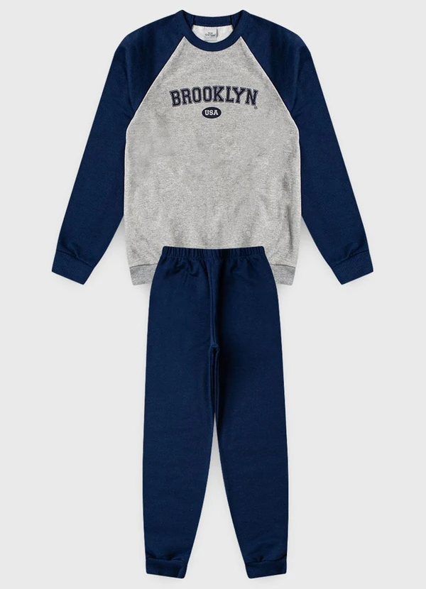 Vida Costeira - Conjunto Infantil Inverno Moletom Marinho 4