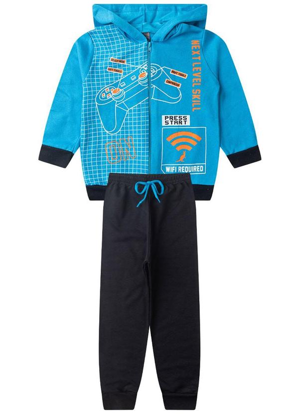 Rosa Azul - Conjunto Infantil Inverno Player Kangulu Azul