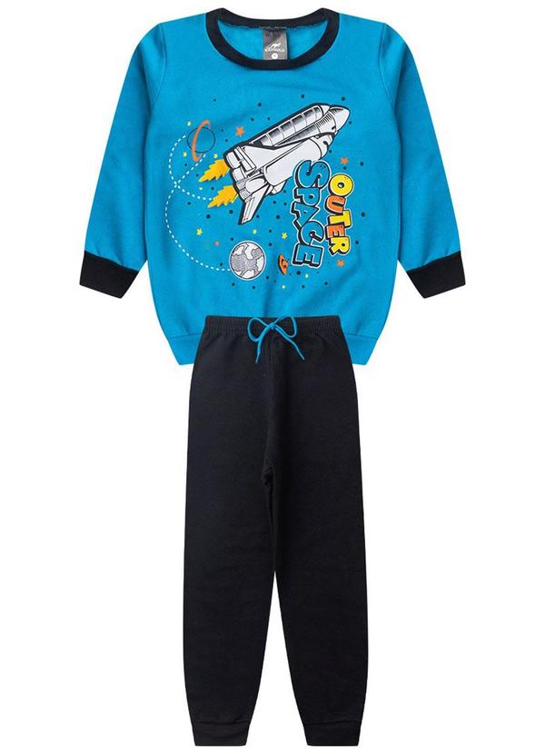 Rosa Azul - Conjunto Infantil Inverno Space Kangulu Azul