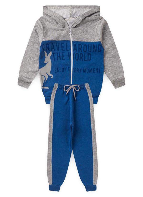 Rosa Azul - Conjunto Infantil Inverno Travel Kangulu Cinza 1
