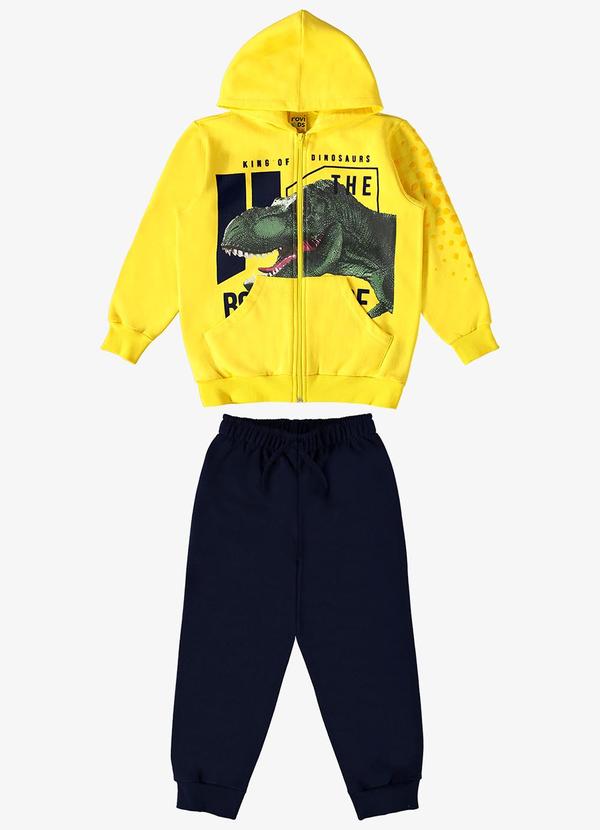Rovi Kids - Conjunto Infantil Jaqueta com Calça Amarelo 3