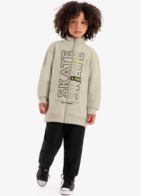 Rovi Kids - Conjunto Infantil Jaqueta com Calça Bege