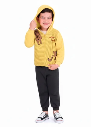 Ddk - Conjunto Infantil Jaqueta e Calça Amarelo - DDK