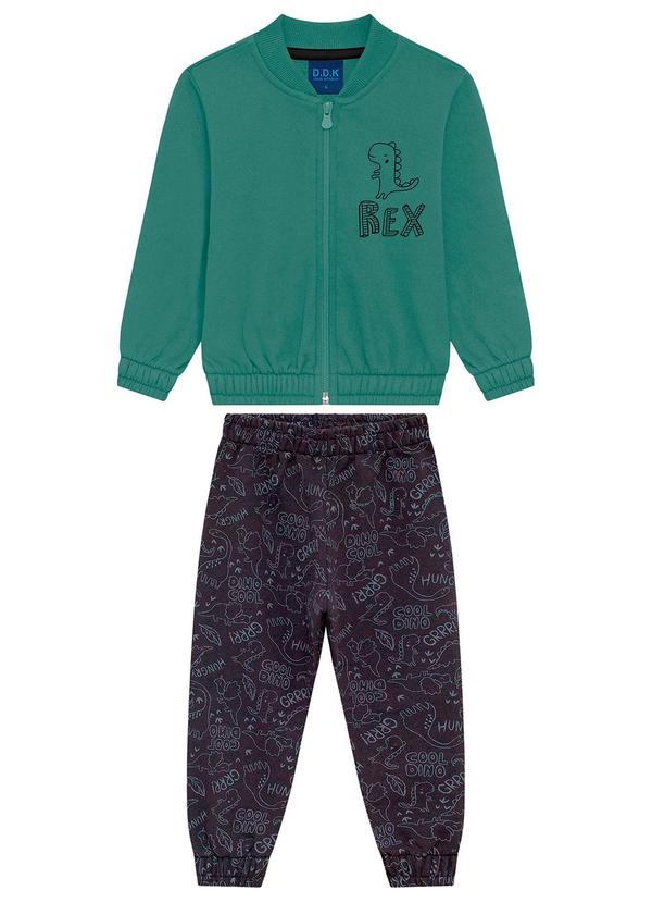Ddk - Conjunto Infantil Jaqueta e Calça Moletom Verde