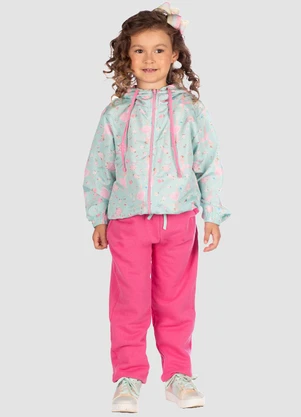 Turminha - Conjunto Infantil Jaqueta e Calça Verde - TURMINHA