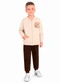 Ddk - Conjunto Infantil Estampa Skate Marrom - variação: Bege