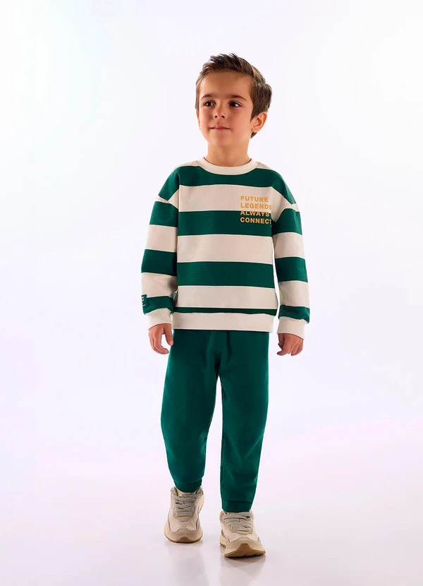 Up Baby - Conjunto Infantil Masc Molecotton Verde