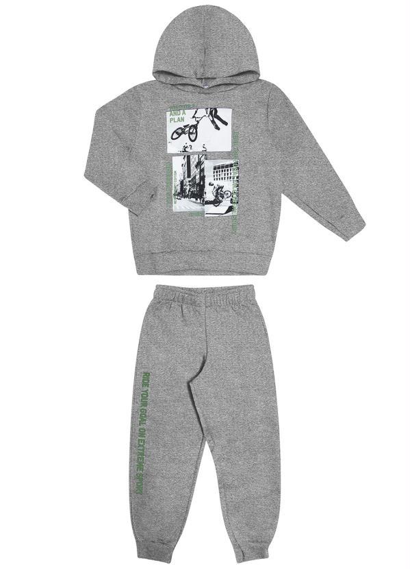 Rovi Kids - Conjunto Infantil Menino Bike Cinza