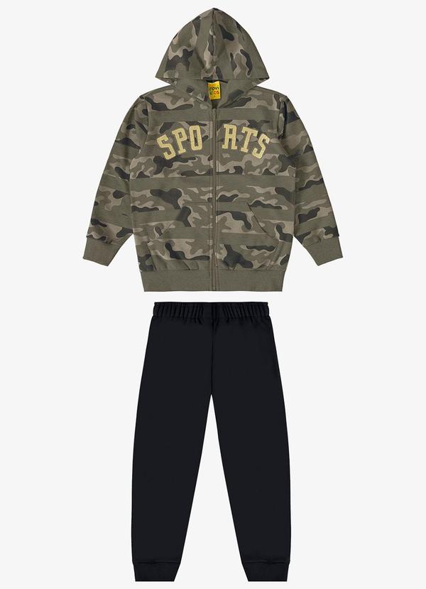 Rovi Kids - Conjunto Infantil Masculino Camuflado Verde