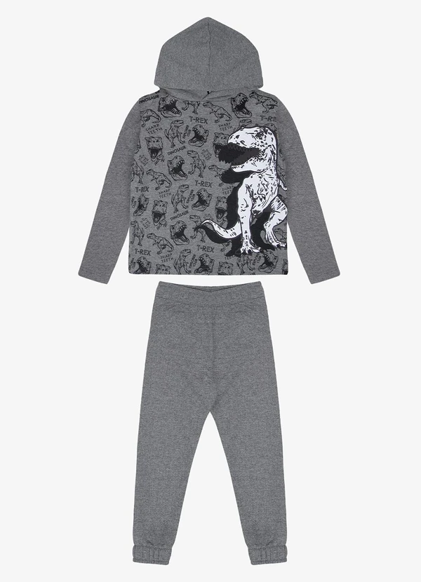 Select - Conjunto Infantil Masculino Dino Cinza