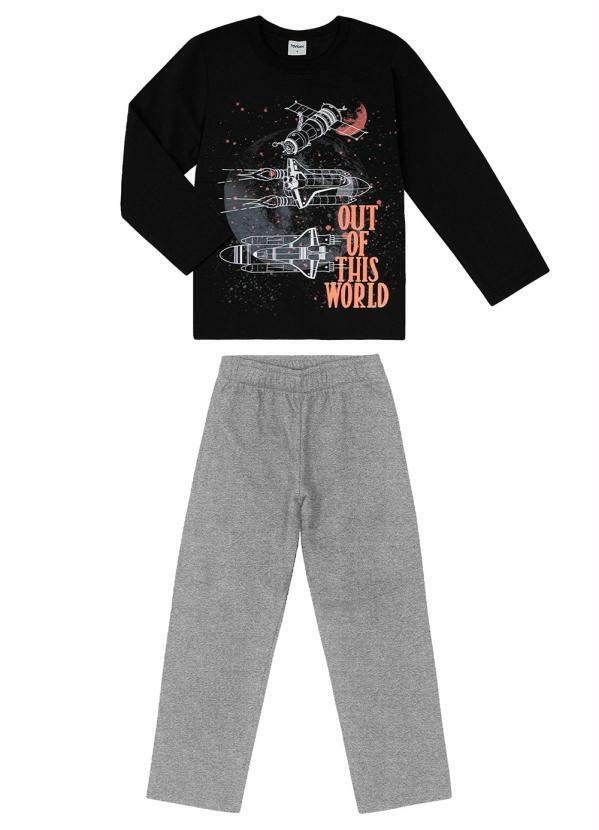 Select - Conjunto Infantil Masculino Galáxia Preto