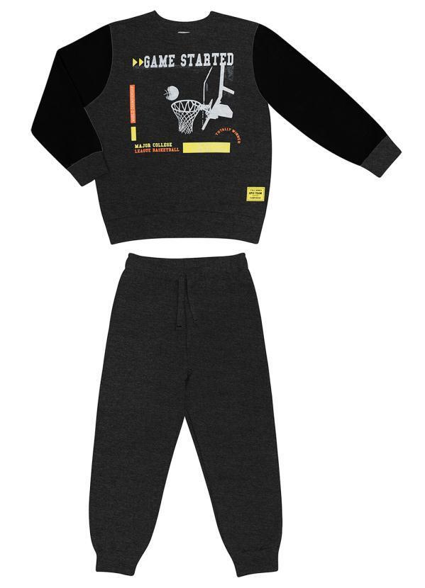 Rovi Kids - Conjunto Infantil Menino Game Preto