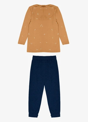 Select - Conjunto Infantil Masculino Moletinho Marrom - SELECT