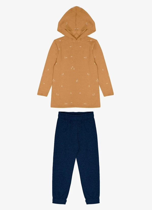 Select - Conjunto Infantil Masculino Moletinho Marrom