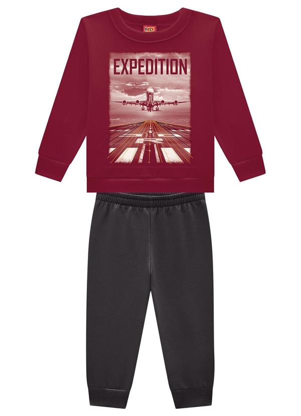 Kyly - Conjunto Infantil Menino Avião Vermelho
