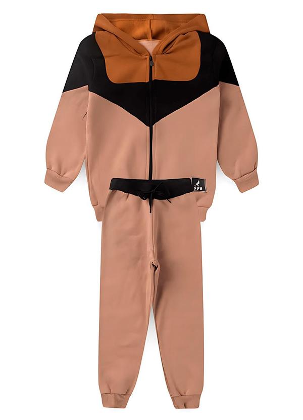 Rosa Azul - Conjunto Infantil Menino Básico Bege