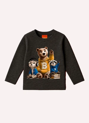 Kyly - Conjunto Infantil Menino Bichinhos Cinza - KYLY