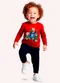 Kyly - Conjunto Infantil Menino Bichinhos Cinza - variação: Vermelho