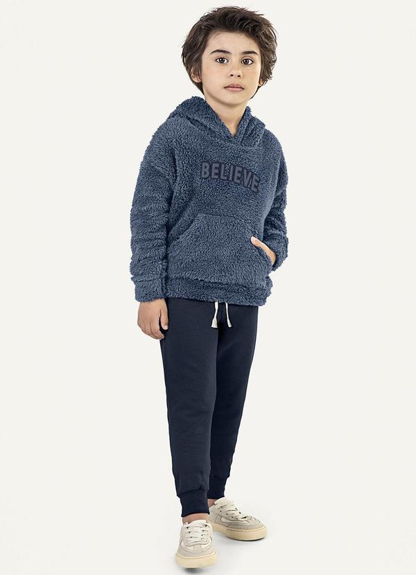 Colorittá - Conjunto Infantil Menino Blusão Peluciado Azul