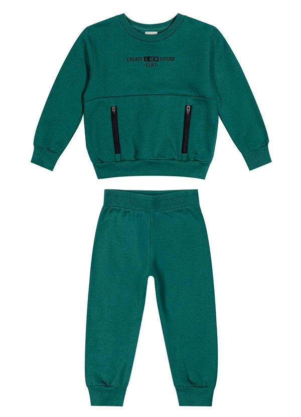 Colorittá - Conjunto Infantil Menino Bolsos com Zíper Verde