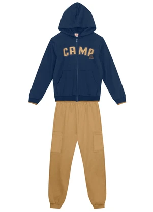 Brandili - Conjunto Infantil Menino Bordado Azul - BRANDILI