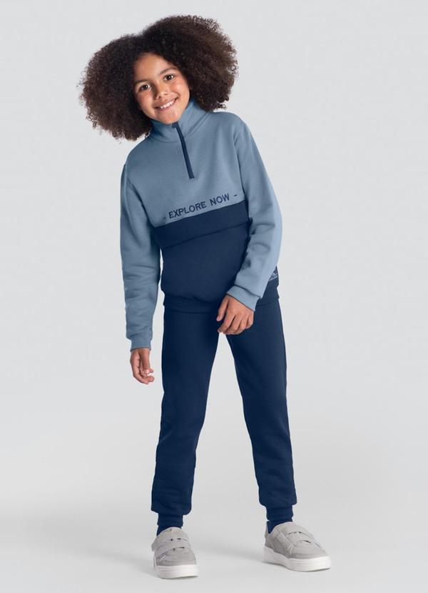 Brandili - Conjunto Infantil Menino Bordado Azul