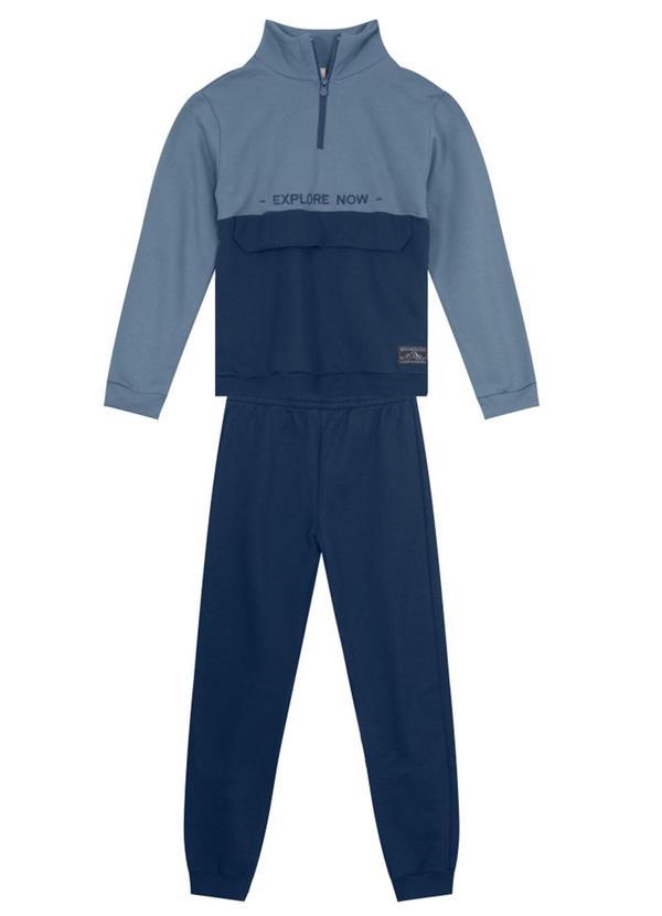 Brandili - Conjunto Infantil Menino Bordado Azul 2