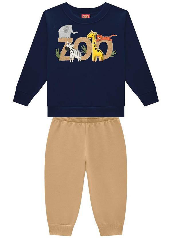 Kyly - Conjunto Infantil Menino Bordado Azul