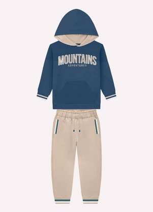 Milon - Conjunto Infantil Menino Bordado Azul - MILON