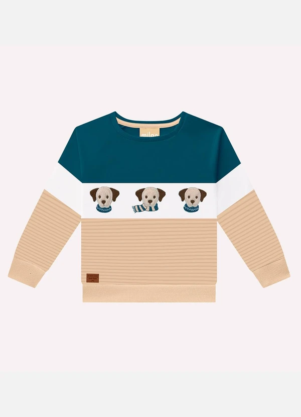 Milon - Conjunto Infantil Menino Bordado Bege 3