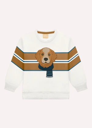 Milon - Conjunto Infantil Menino Bordado Branco - MILON