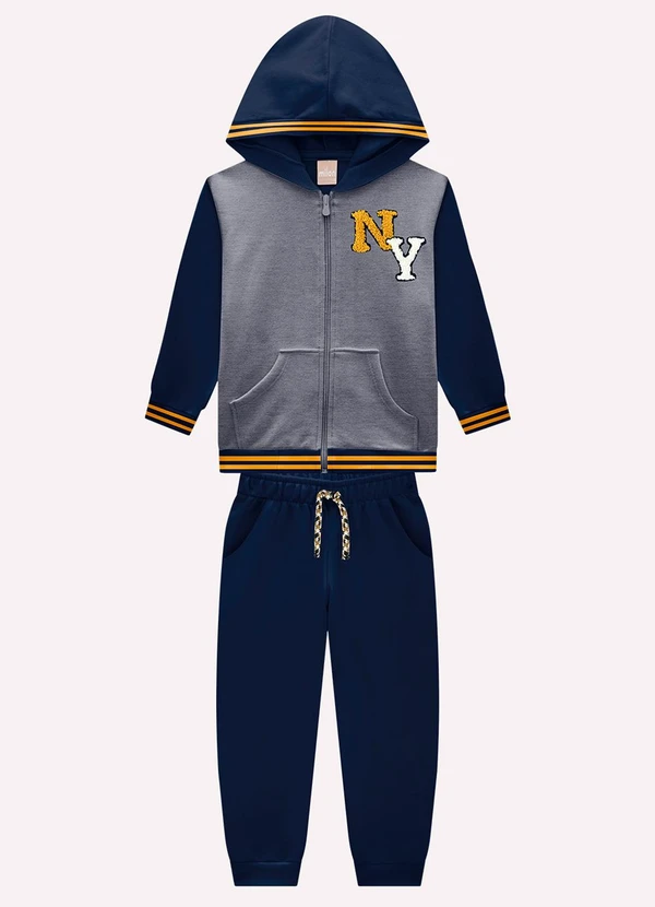 Milon - Conjunto Infantil Menino Bordado Cinza 2