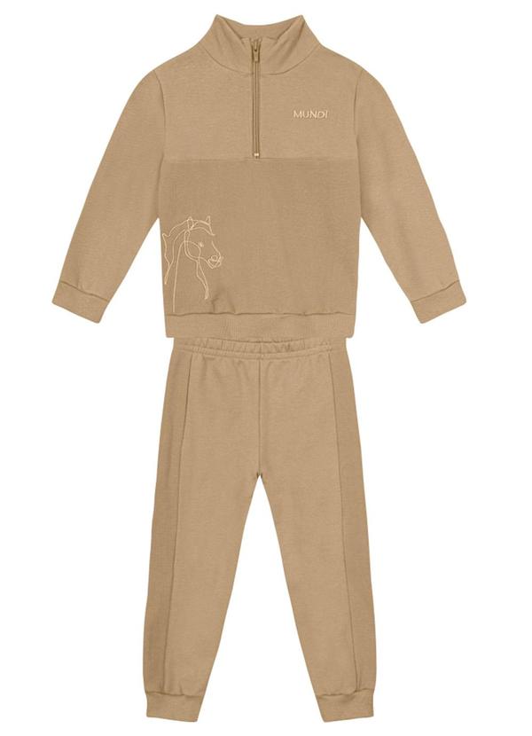 Brandili Mundi - Conjunto Infantil Menino BordadoMarrom 2