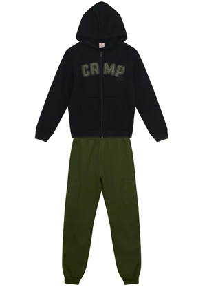 Brandili - Conjunto Infantil Menino Bordado Preto - BRANDILI