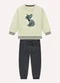 Milon - Conjunto Infantil Menino Bordado Azul - variação: Verde