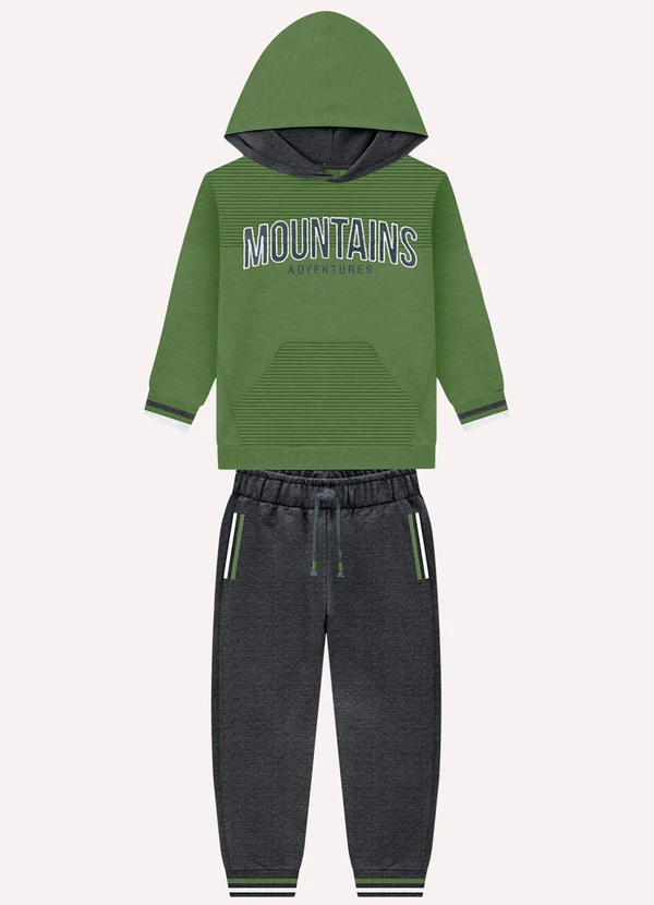 Milon - Conjunto Infantil Menino Bordado Verde