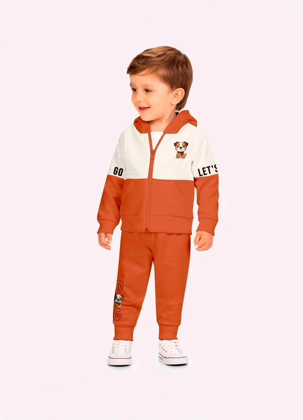Kyly - Conjunto Infantil Menino Cachorrinho Cinza