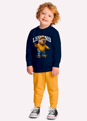 Kyly - Conjunto Infantil Menino Capivara Azul - KYLY