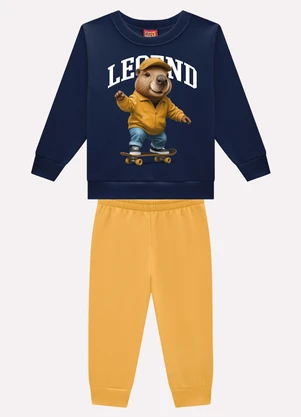 Kyly - Conjunto Infantil Menino Capivara Azul - KYLY