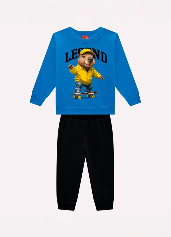 Kyly - Conjunto Infantil Menino Capivara Azul