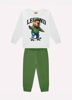 Kyly - Conjunto Infantil Menino Capivara Cinza - KYLY