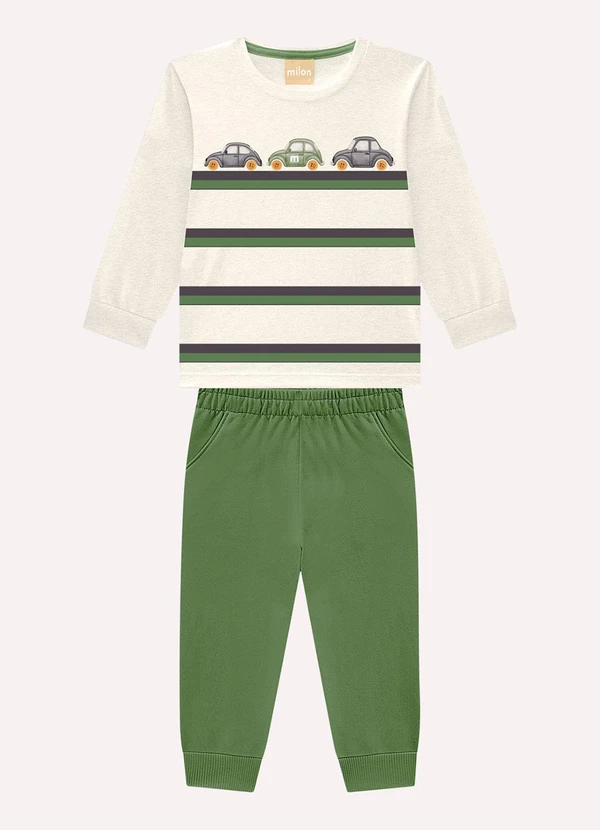 Milon - Conjunto Infantil Menino Carrinhos Cinza