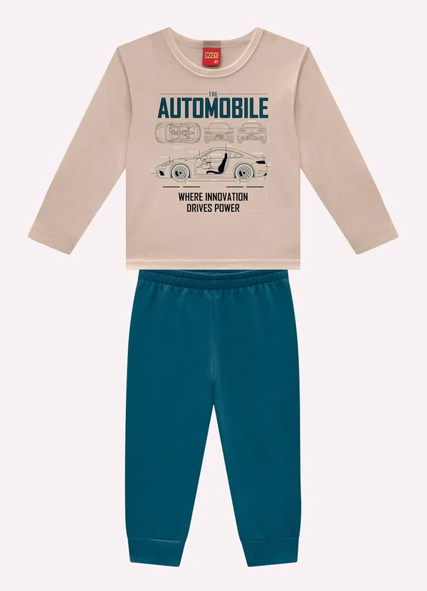 Kyly - Conjunto Infantil Menino Carro Bege